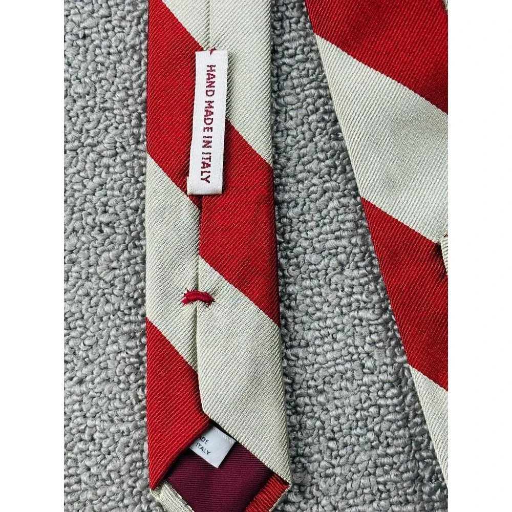 Cantini Necktie Men Multi Color Silk Handmade American Flag Patriotic USA Formal